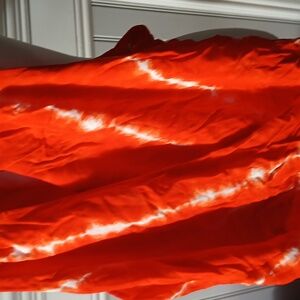 BCX Orange Ruched Tank Romper